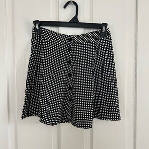 Forever 21 Black and White Gingham Mini Skirt with Button Front